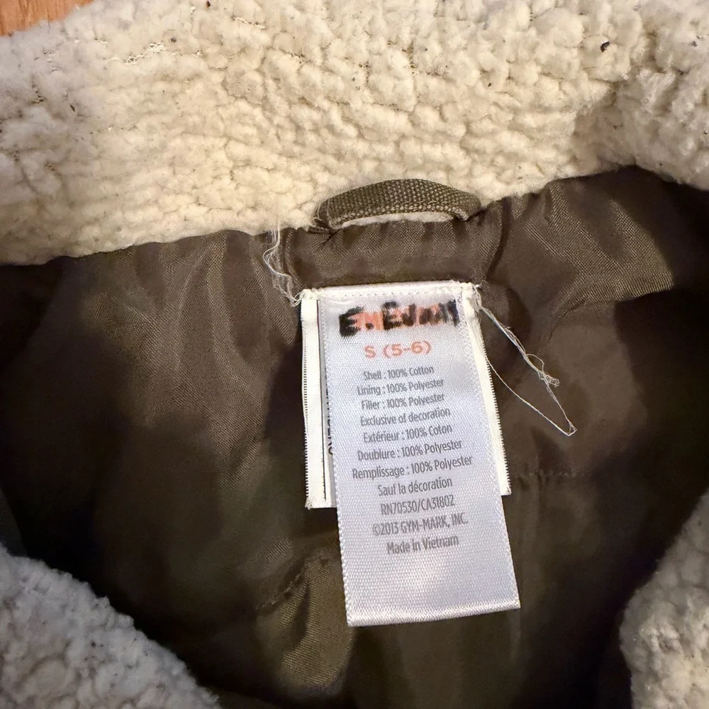 Little boys Gymboree Sherpa Collar Olive green Jacket